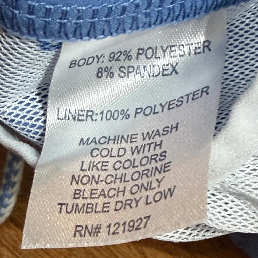 Johnnie-O Tully Monsoon Boys Sz 16 Color‎ Block Teal Lined Swim Trunks Waist Tie